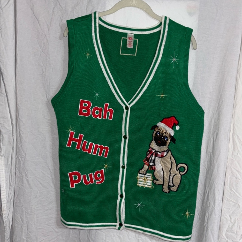 Vintage holiday ugly sweater vest XXL 2x 20